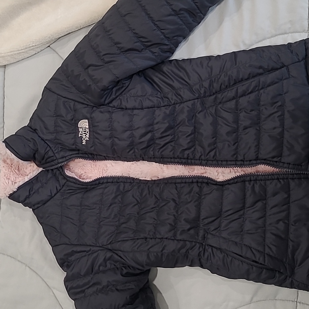 Girls North Face reversible puffer